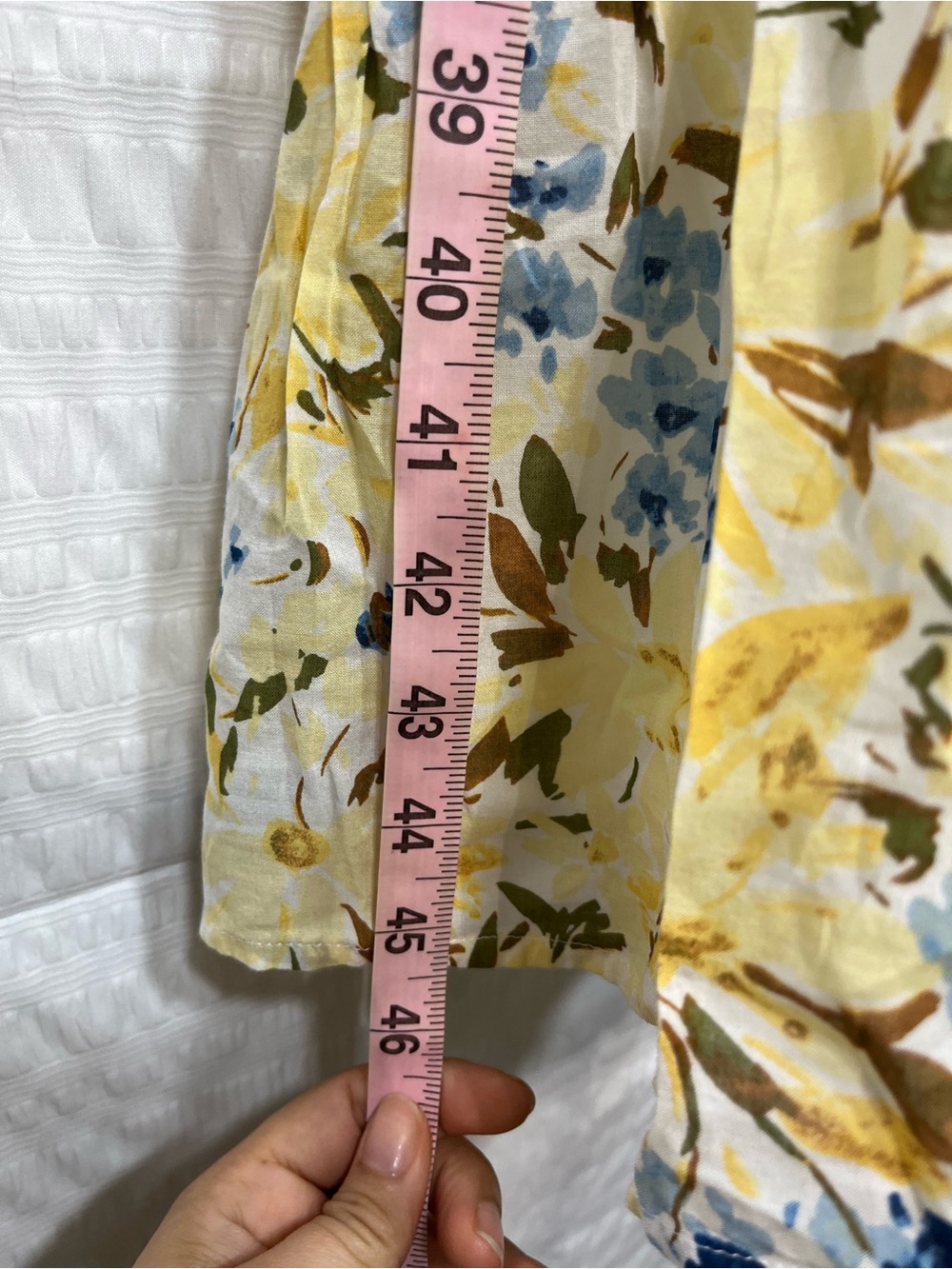 VINEYARD VINES Yellow and Blue Floral Smocked Maxi Dress Size Small - Picture 5 of 7